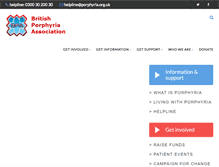 Tablet Screenshot of porphyria.org.uk